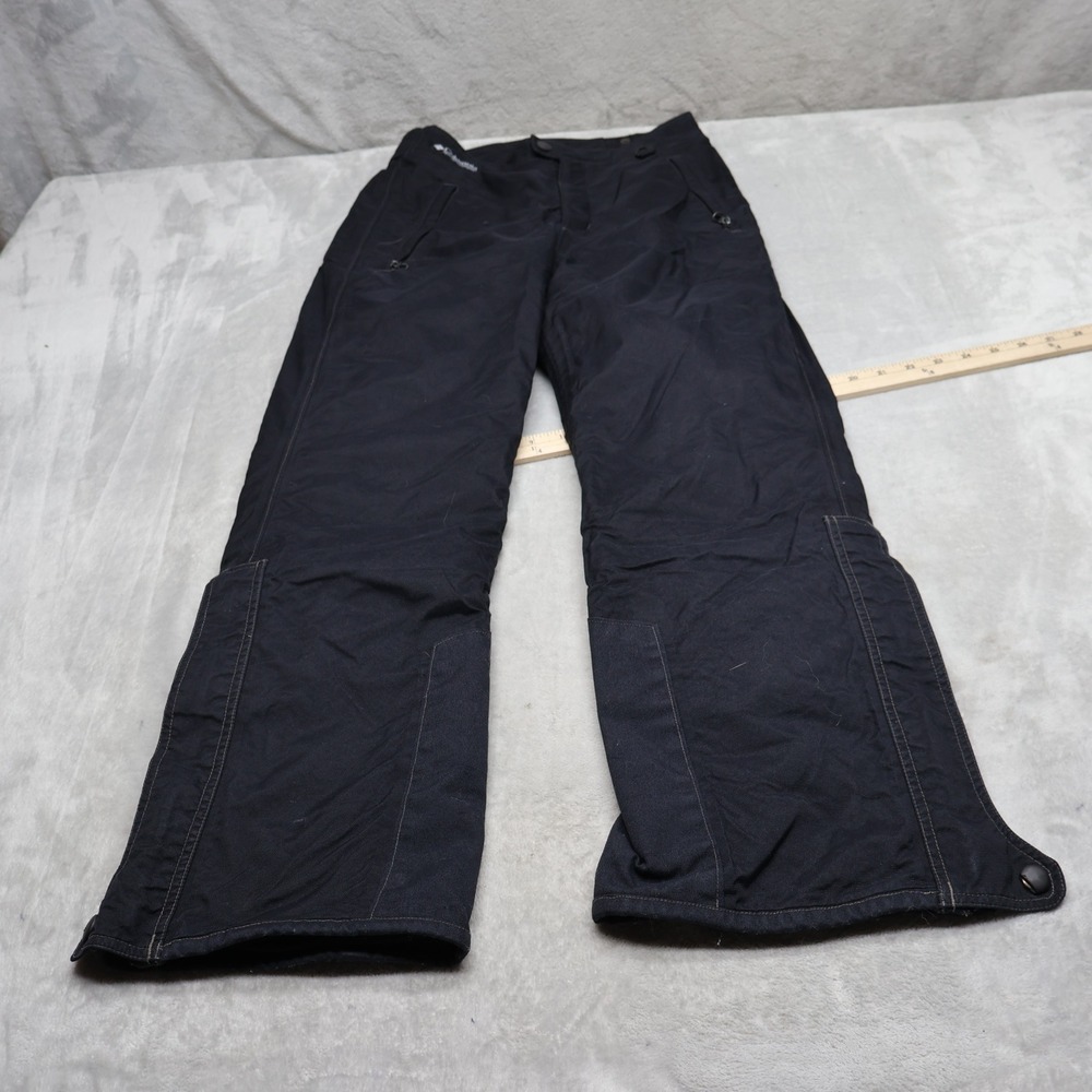 Columbia Pants Womens Small Black Waterproof Snow Gorpcore Outdoor 28x31 VTG